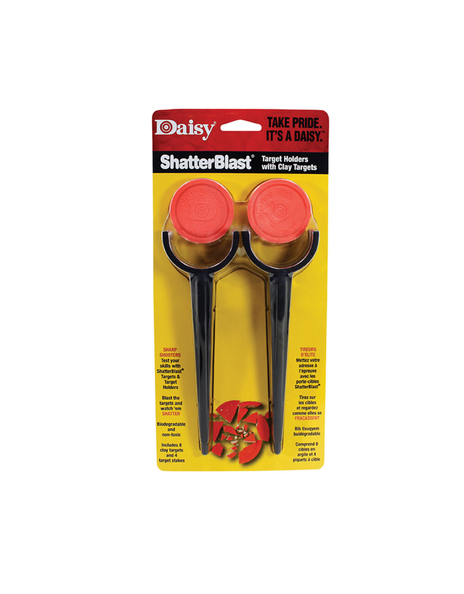 DAISY SHATTER BLAST TARGET HOLDER WITH CLAY TARGETS