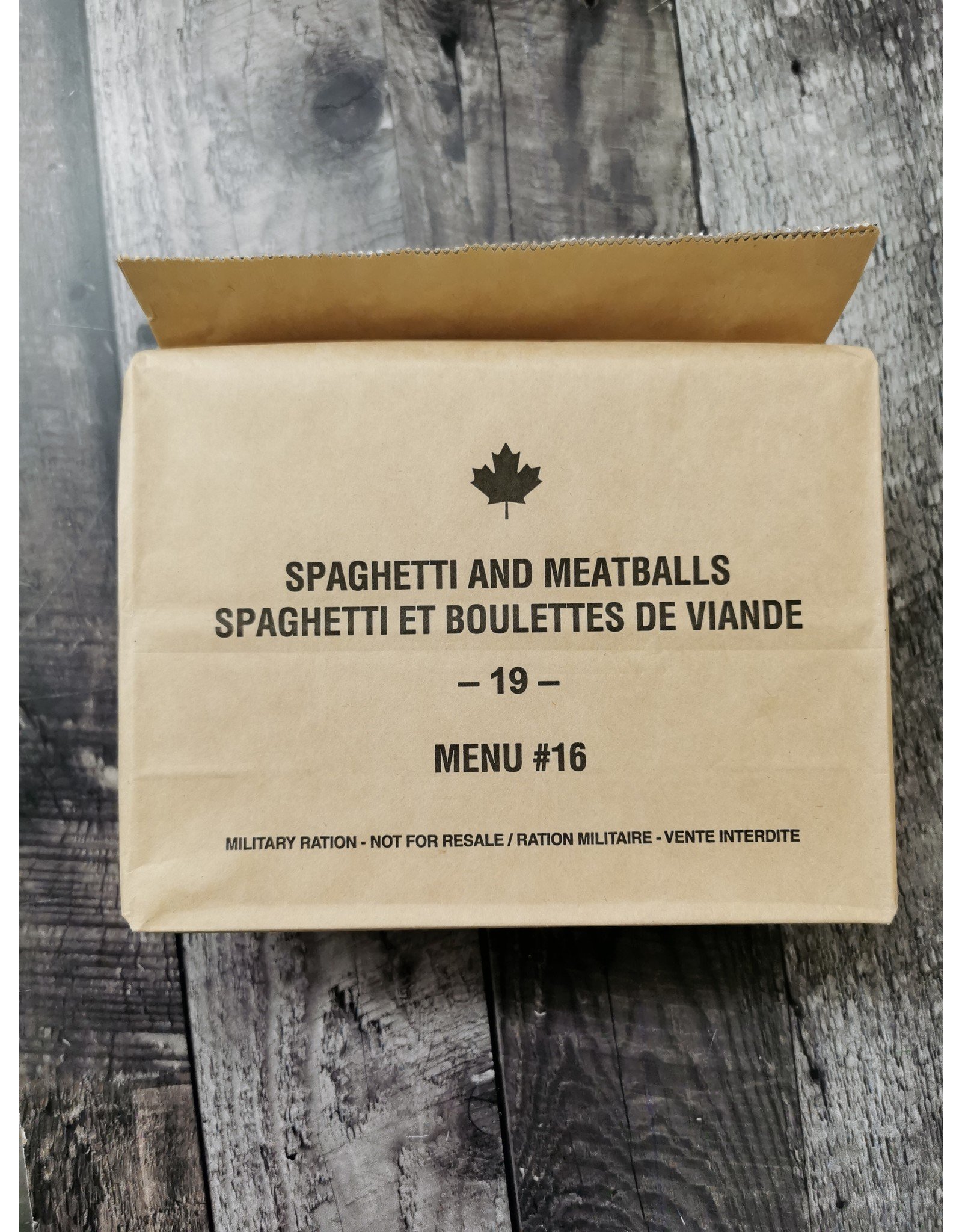 SURPLUS /GOLDEN PLAZA IMP CANADIAN INDIVIDUAL MEAL PACK- SUPPERS