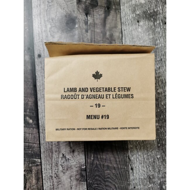 CANADIAN SURPLUS IMP CANADIAN INDIVIDUAL MEAL PACK- SUPPERS