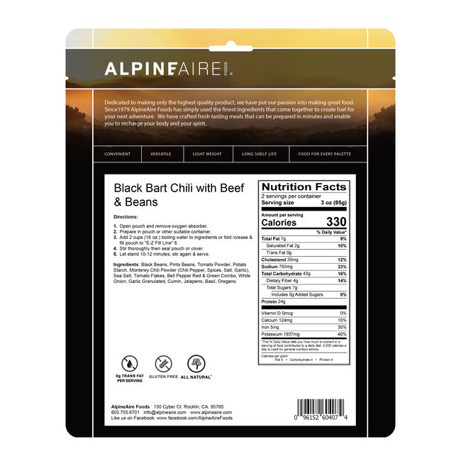 ALPINEAIRE ALPINE AIRE FREEZE DRIED FOOD