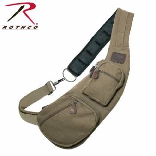 ROTHCO VINTAGE CANVAS CROSSBODY BAG OLIVE