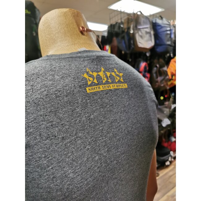 MARSHLANDS CANADIAN GAS MASK T-SHIRT (GREY/MUSTARD)