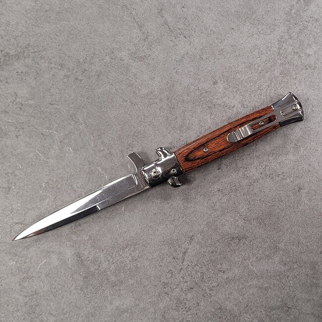 RUKO KNIVES WOODEN HANDLE STILETTO KNIFE