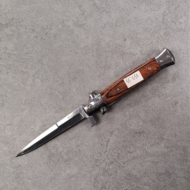 RUKO KNIVES WOODEN HANDLE STILETTO KNIFE