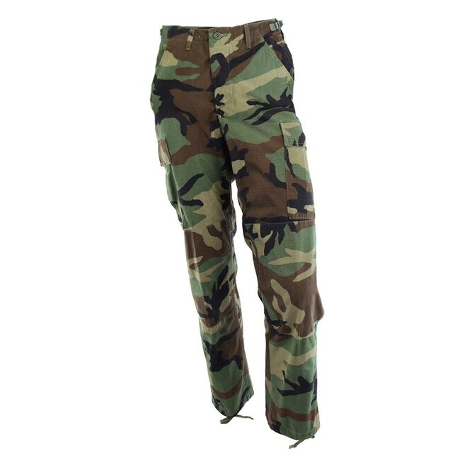 U.S. SURPLUS U.S. WOODLAND CAMO COMBAT PANTS USED