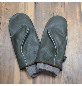 CANADIAN SURPLUS LEATHER MITTENS WITH WOOL LINER