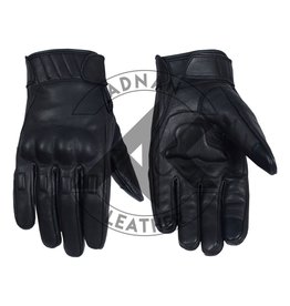 ADNAN LEATHER LEATHER HARD KNUCKLE MOTORCYCLE GLOVES