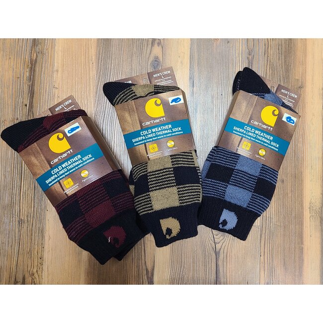 WORLD FAMOUS SALES MEN'S COLD WEATHER SHERPA LINED THERMAL SOCK