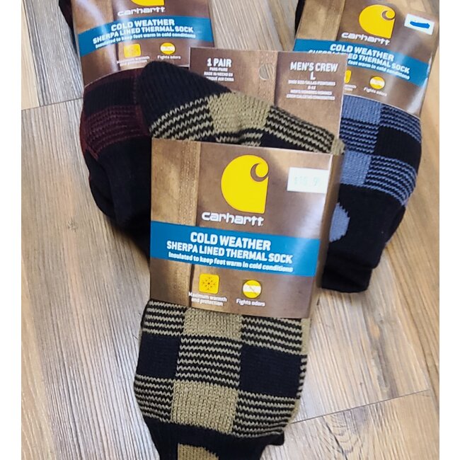 WORLD FAMOUS SALES MEN'S COLD WEATHER SHERPA LINED THERMAL SOCK