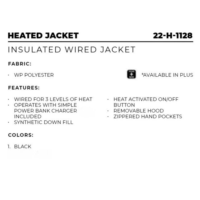 WORLD FAMOUS SPORTS 3 LEVEL HEATED JACKET