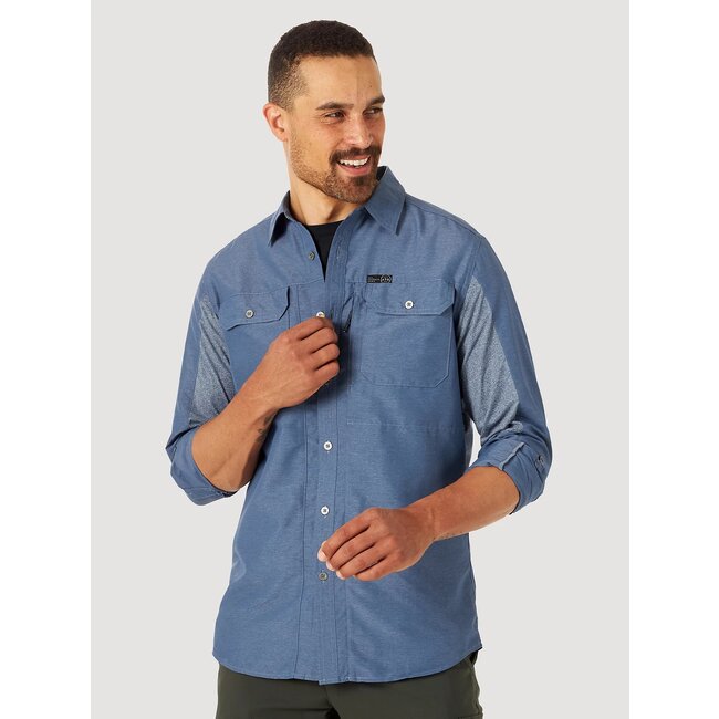 WRANGLER MIXED MATERIAL UTILITY SHIRT