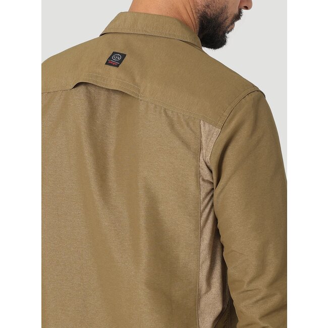 WRANGLER MIXED MATERIAL UTILITY SHIRT