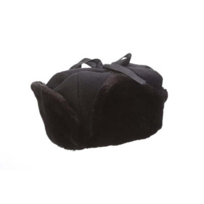 CROWN CAP FAUX FUR WOOL BLEND MELTON TOP