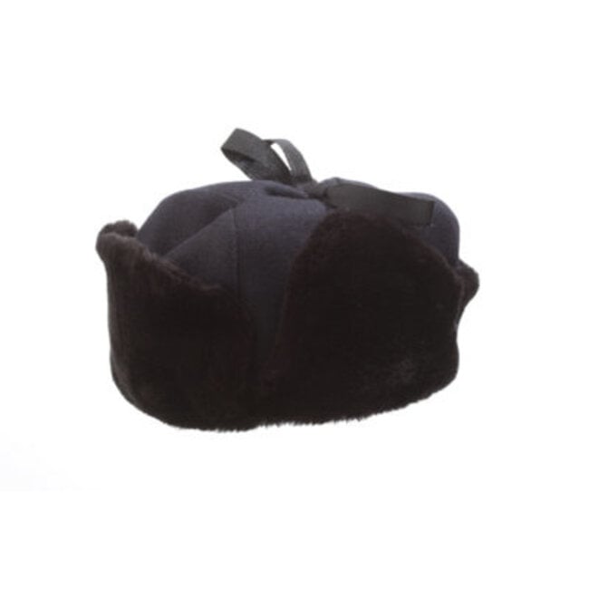 CROWN CAP FAUX FUR WOOL BLEND MELTON TOP