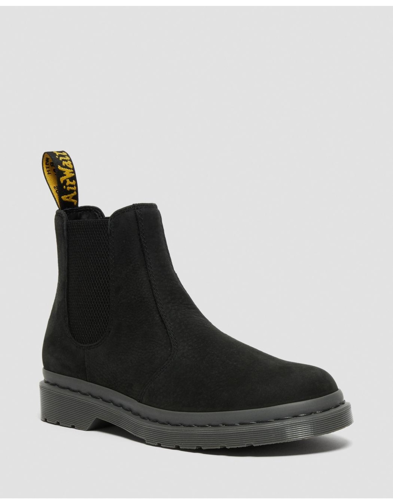 DR. MARTENS 2976 BLACK MILLED NUBUCK WP UNISEX BOOTS