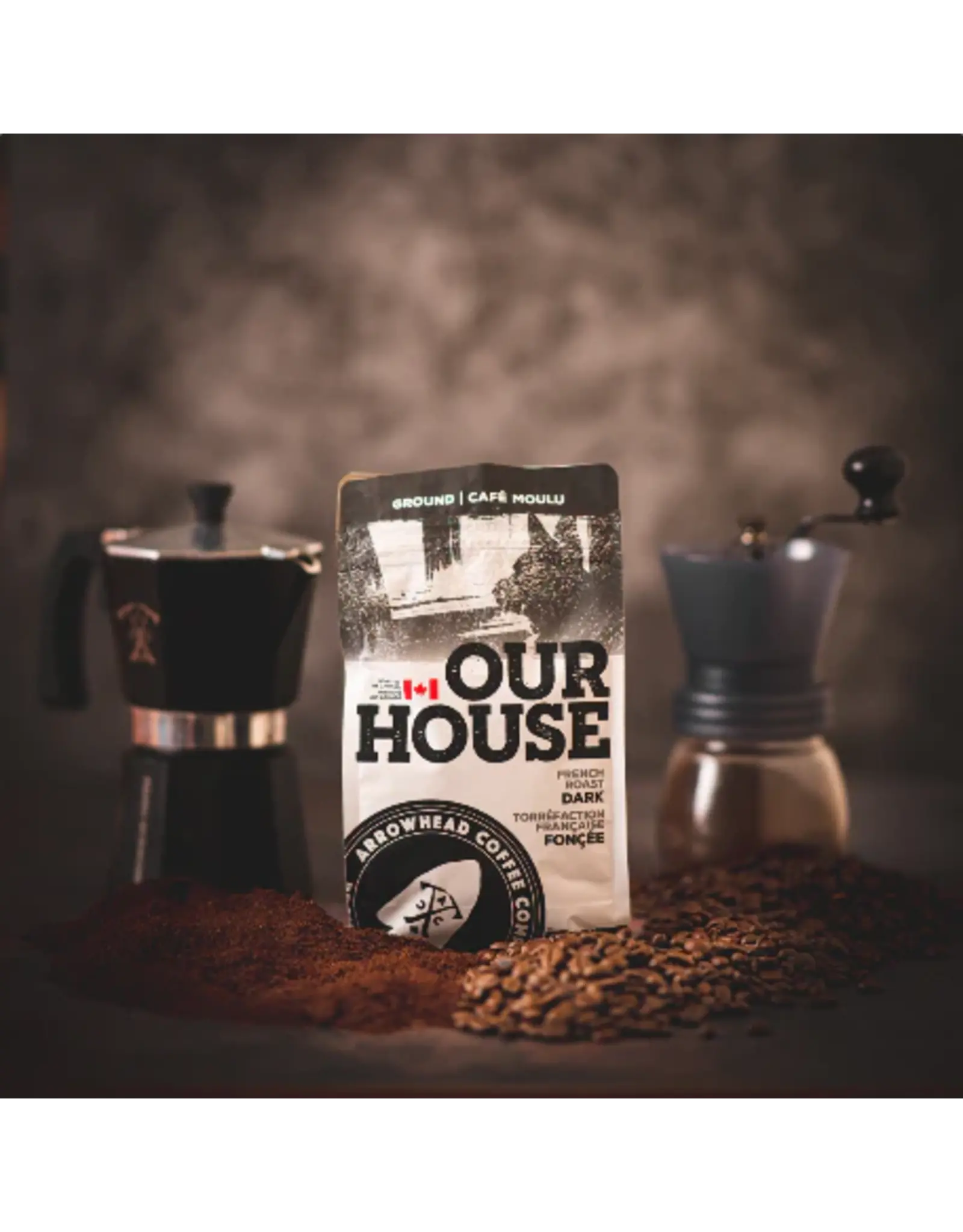 ARROWHEAD COFFEE COMPANY OUR HOUSE FRENCHROAST DARK COFFEE (340g)