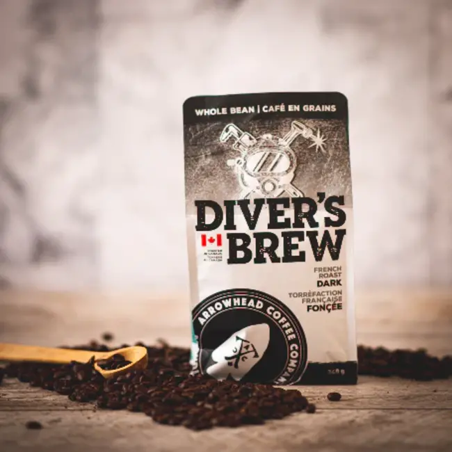 ARROWHEAD COFFEE COMPANY DIVER'S BREW FRENCH ROAST DARK COFFEE (340g)