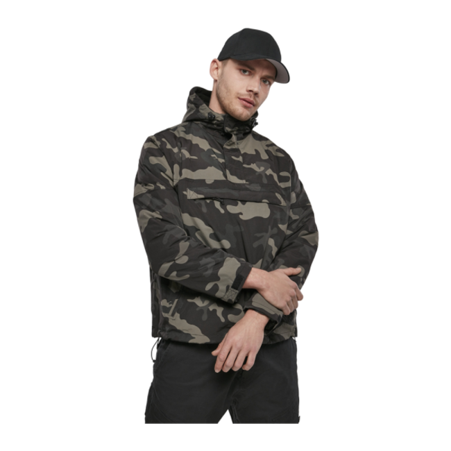 BRANDIT FLEECE-LINED QUARTER ZIP WINDBREAKER PULLOVER