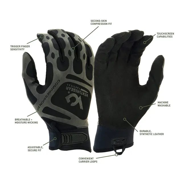 VENTURE GEAR TACTICAL COMPRESSION FIT TRAINING GLOVES