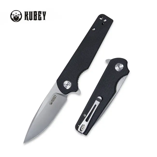 KUBEY WOLVERINE LINERLOCK KNIFE D2 STEEL G10 HANDLE