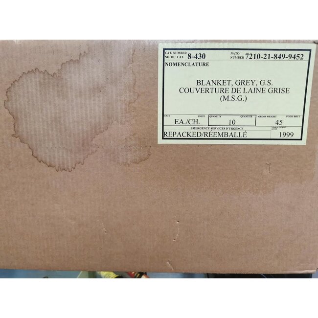 CANADIAN SURPLUS 90'S WOOL EMERGENCY SERVICE BLANKET