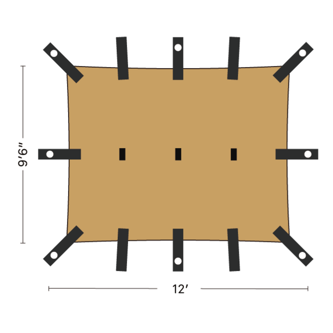 CHINOOK TECHNICAL OUTDOOR HEAVY DUTY TARP 12'X9'6"