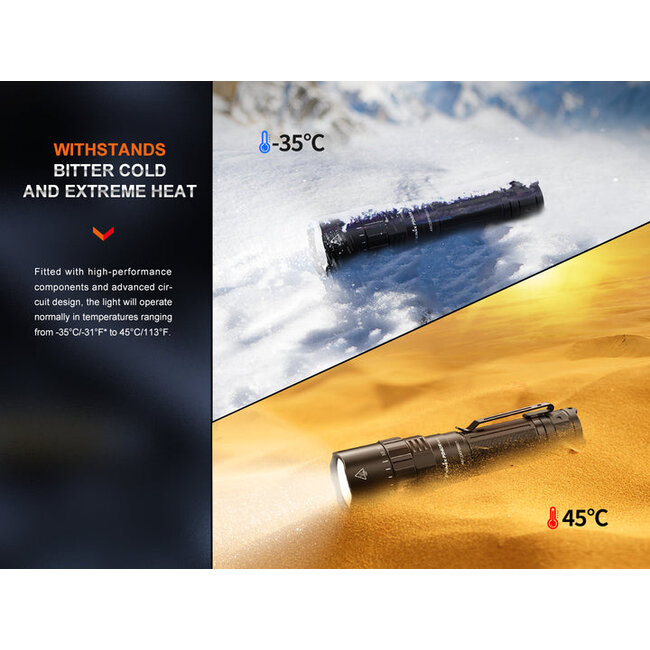 FENIX PD40R V3.0 SUPER BRIGHT MECHANICAL ROTARY SWITCHING FLASHLIGHT