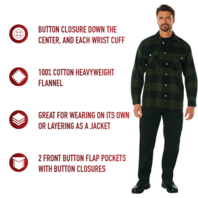 ROTHCO HEAVYWEIGHT FLANNEL SHIRT