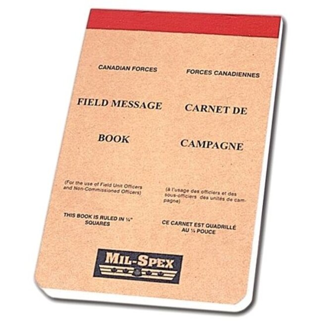 MIL-SPEX Mil-spex - Cf Field Message Book - 318