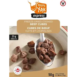 HAPPY YAK FREEZE DRIED COOKED BEEF CUBES