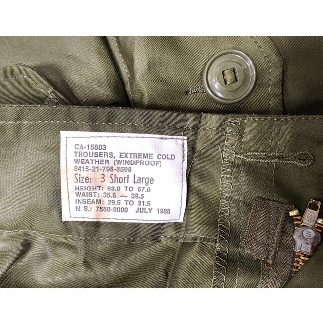 CANADIAN SURPLUS CANADIAN 1970'S-80'S WIND PANT-LIKE NEW