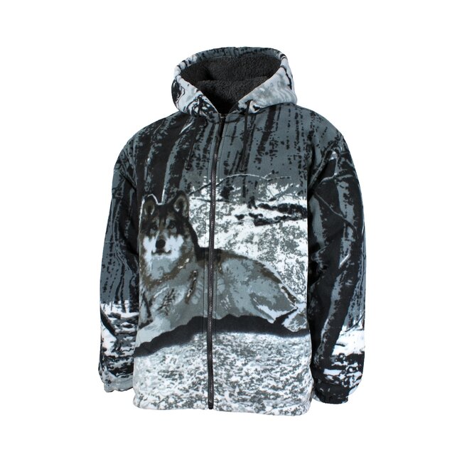 BUCKLAND OUTFITTERS WOLF FLEECE JACKET W/SHERPA LINING
