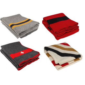 MAJOR SURPLUS TIOGA 80% MERINO WOOL BLANKET 58" X 80"