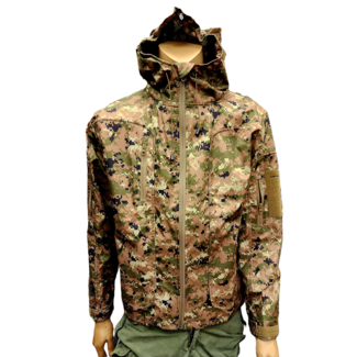 TACTICAL STITCH CAMOUFLAGE RAIN JACKET