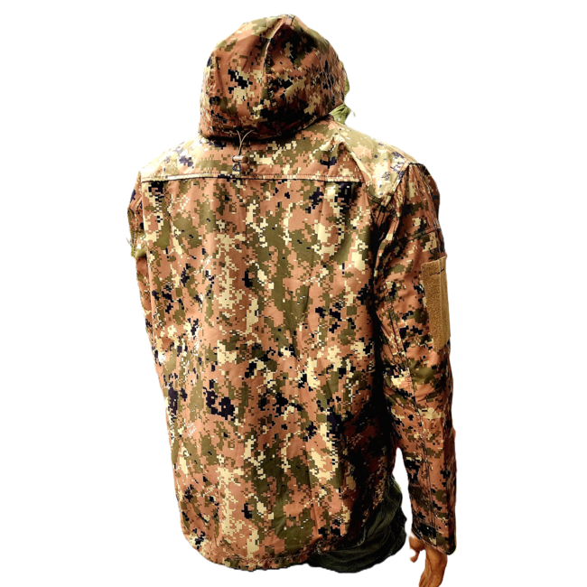 TACTICAL STITCH CAMOUFLAGE RAIN JACKET