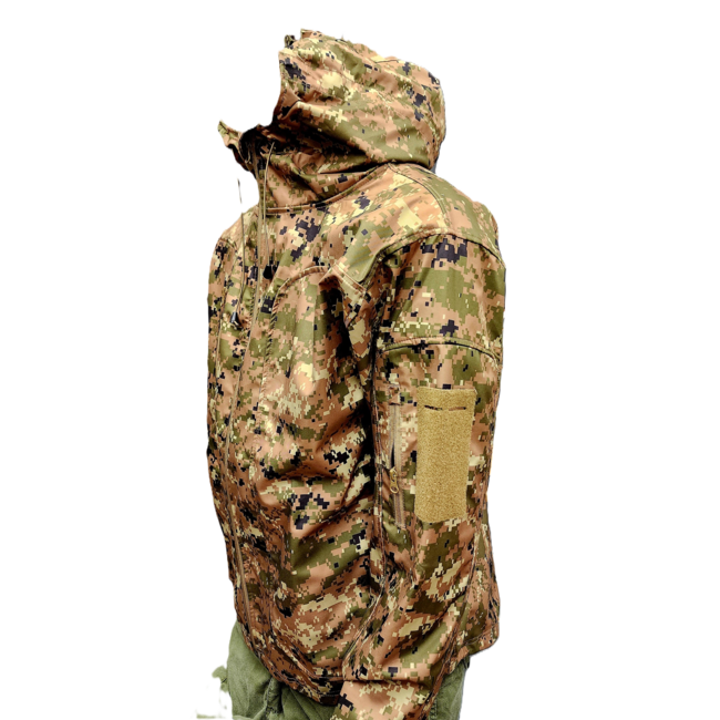 TACTICAL STITCH CAMOUFLAGE RAIN JACKET
