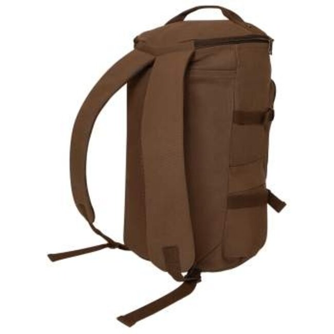 ROTHCO CONVERTIBLE CANVAS DUFFLE BACKPACK - BROWN