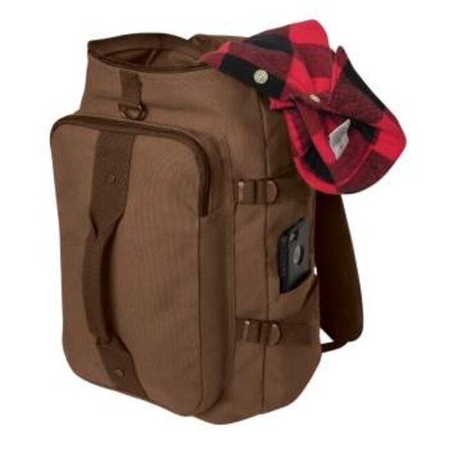 ROTHCO CONVERTIBLE CANVAS DUFFLE BACKPACK - BROWN
