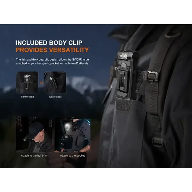 FENIX SW05R-UV MULTIPURPOSE CLIP-ON LIGHT
