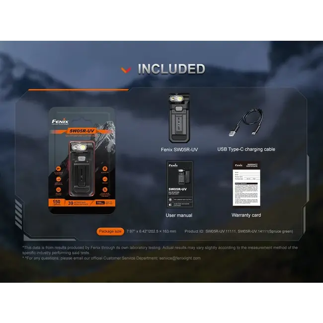 FENIX SW05R-UV MULTIPURPOSE CLIP-ON LIGHT