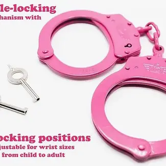 UZI PINK PLATED HANDCUFFS