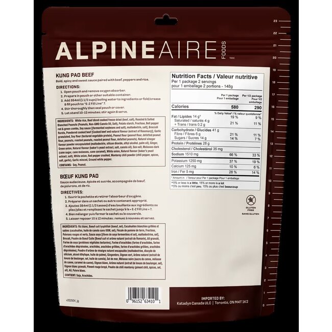 ALPINEAIRE Kung Pao Beef Dry Food Meal