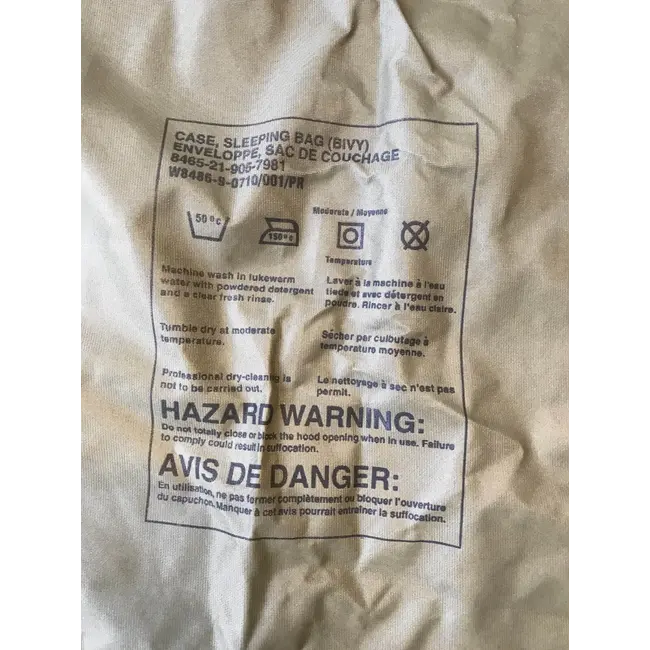 CANADIAN SURPLUS CANADIAN  OLIVE USED BIVY BAG