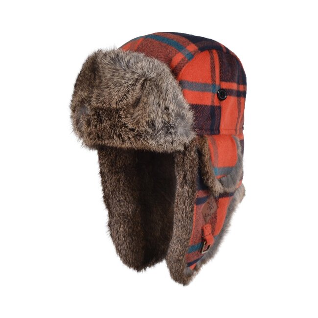 GANKA WOOL BLEND PLAID HAT