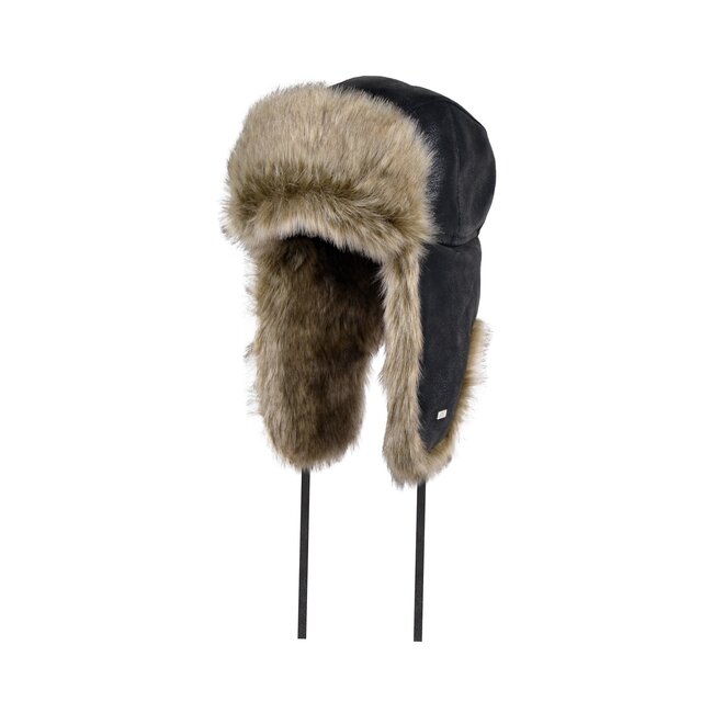 GANKA FAKE LEATHER QUILTED NYLON (FAKE FUR) BOMBER HAT