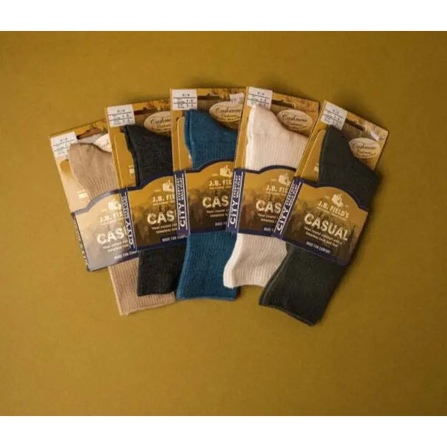 J.B. FIELDS - GREAT SOX CASHMERE WEEKENDER  WOOL BLEND DRESS SOCKS