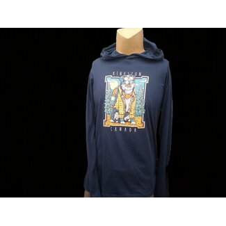ATTRACTION APPAREL ADVENTURE DOG LONG SLEEVE HOODED SHIRT