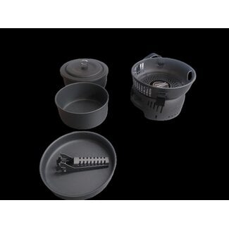 HARD ANODIZED  8 PCS CAMPING COOKSET