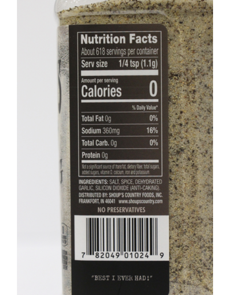 Shoups 01837 Shoup's Seasoning 24 Ounce
