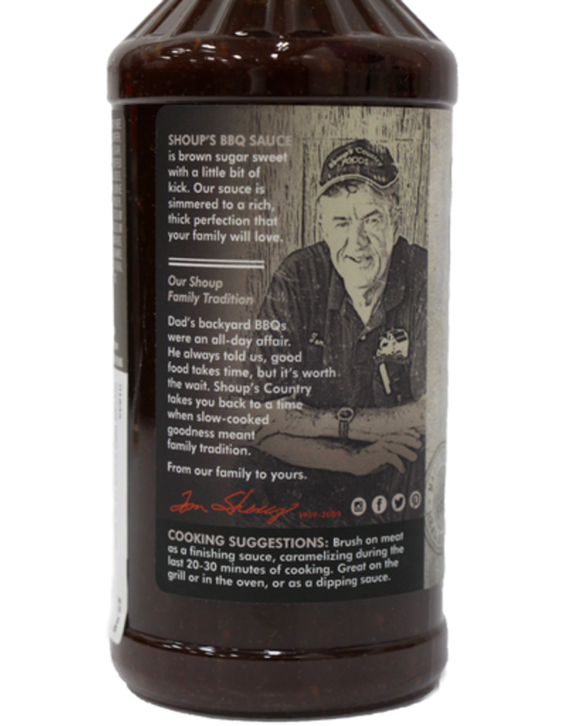 Shoups 01835 Shoups BBQ Sauce 19 Ounce Bottle